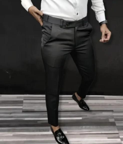 Premium Waist Adjustable Lycra Men’s Trouser – Black Stretchable Formal Pants | NISHU Superstores