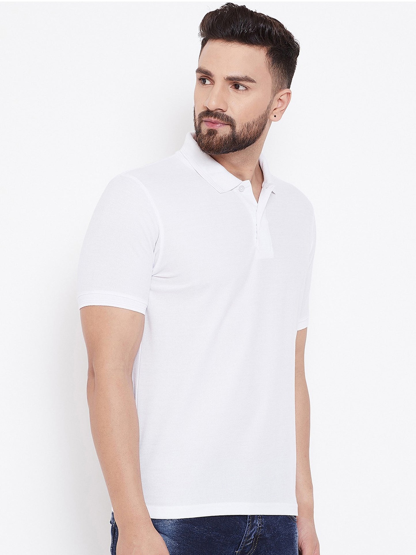 Men’s Cotton Blend Solid Polo T-Shirts (Pack of 4) – Half Sleeves & Classic Fit | NISHU Superstores