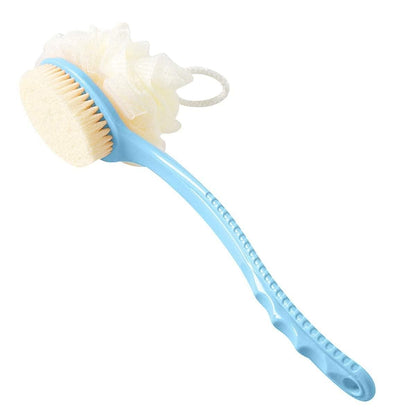 2-in-1 Loofah Bath Brush with Handle – Double-Sided Back Scrubber (Pack of 2) | NISHU Superstores