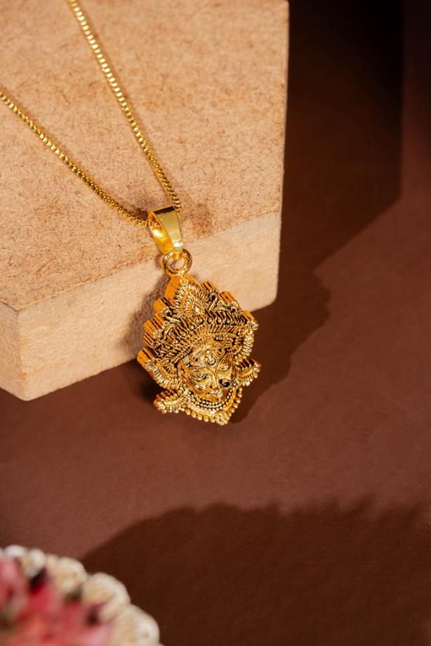 Durga Mataji Face Pendant with Chain | NISHU Superstores