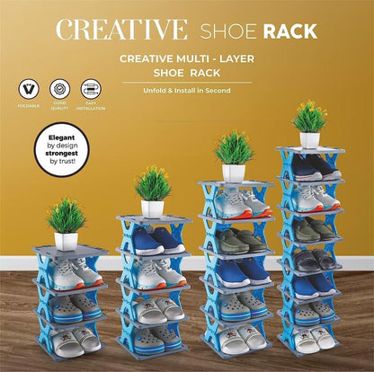Smart Foldable 5-Layer Shoe Rack | Space Saver from NISHU Superstores