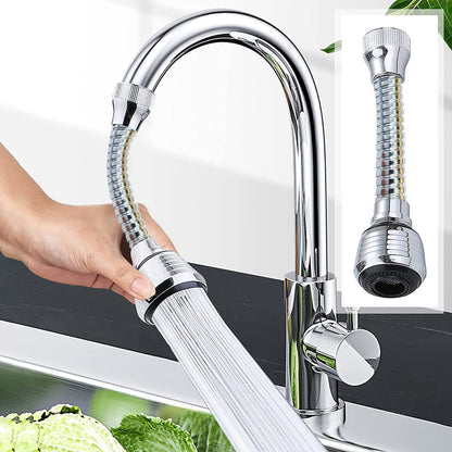 Flexible Faucet Aerator 360° Rotatable Tap Extension | Stainless Steel Water Saver Nozzle for Kitchen & Bathroom Sink (1 Pc) – NISHU Superstores