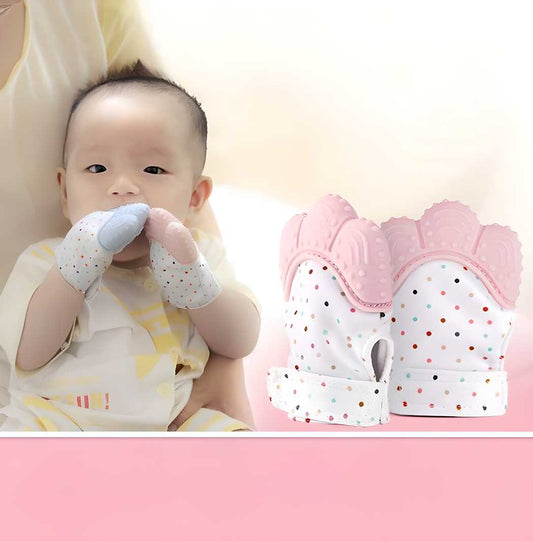 Silicone Teether Glove for Babies – Self-Soothing Teething Toy | NISHU Superstores