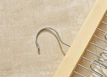 Multifunctional Wooden Hanger with Metal Hooks – Wall Mount Rack (Pack of 1) | NISHU Superstores