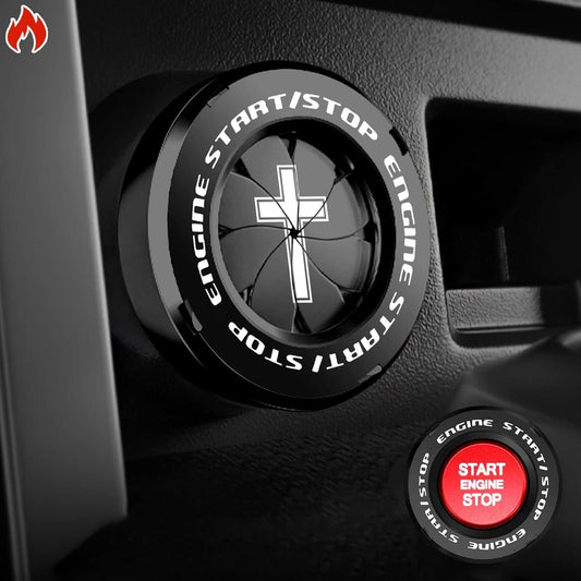 Rotary Push Start Stop Button Cover – Stylish Car Ignition Protector | NISHU Superstores