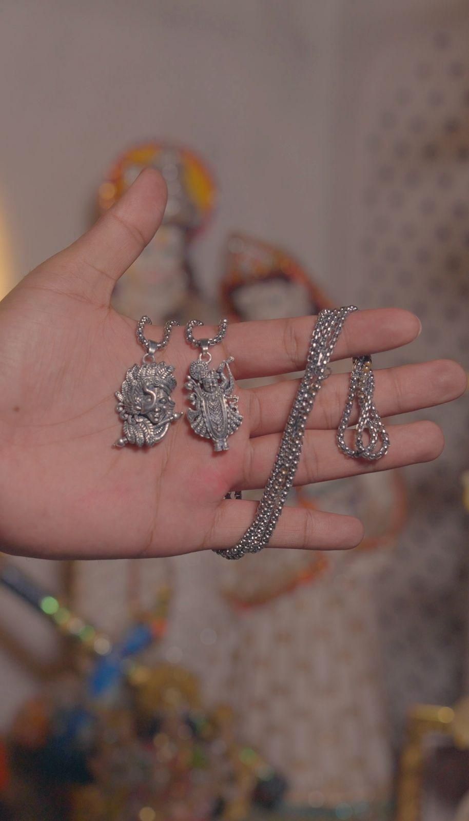 Krishna & Shreenathji Pendant with Chain | Buy 1 Get 1 Free | NISHU Superstores