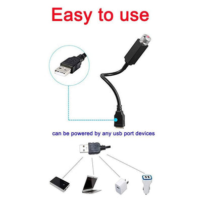 12V LED Star Decoration Light for Car & Room | 360° Rotating USB Disco Laser Light | NISHU Superstores