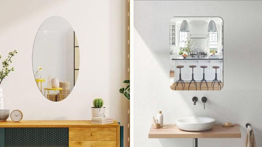 Combo of Oval & Square Shape Mirrors – Stylish Pack of 2 for Home & Vanity | NISHU Superstores