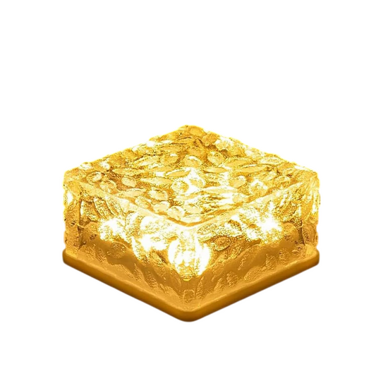 Solar Ice Cube Shaped Garden Light – Warm White Outdoor Decorative Solar Lights for Walkway, Pathway, Backyard & Parties | NISHU Superstores