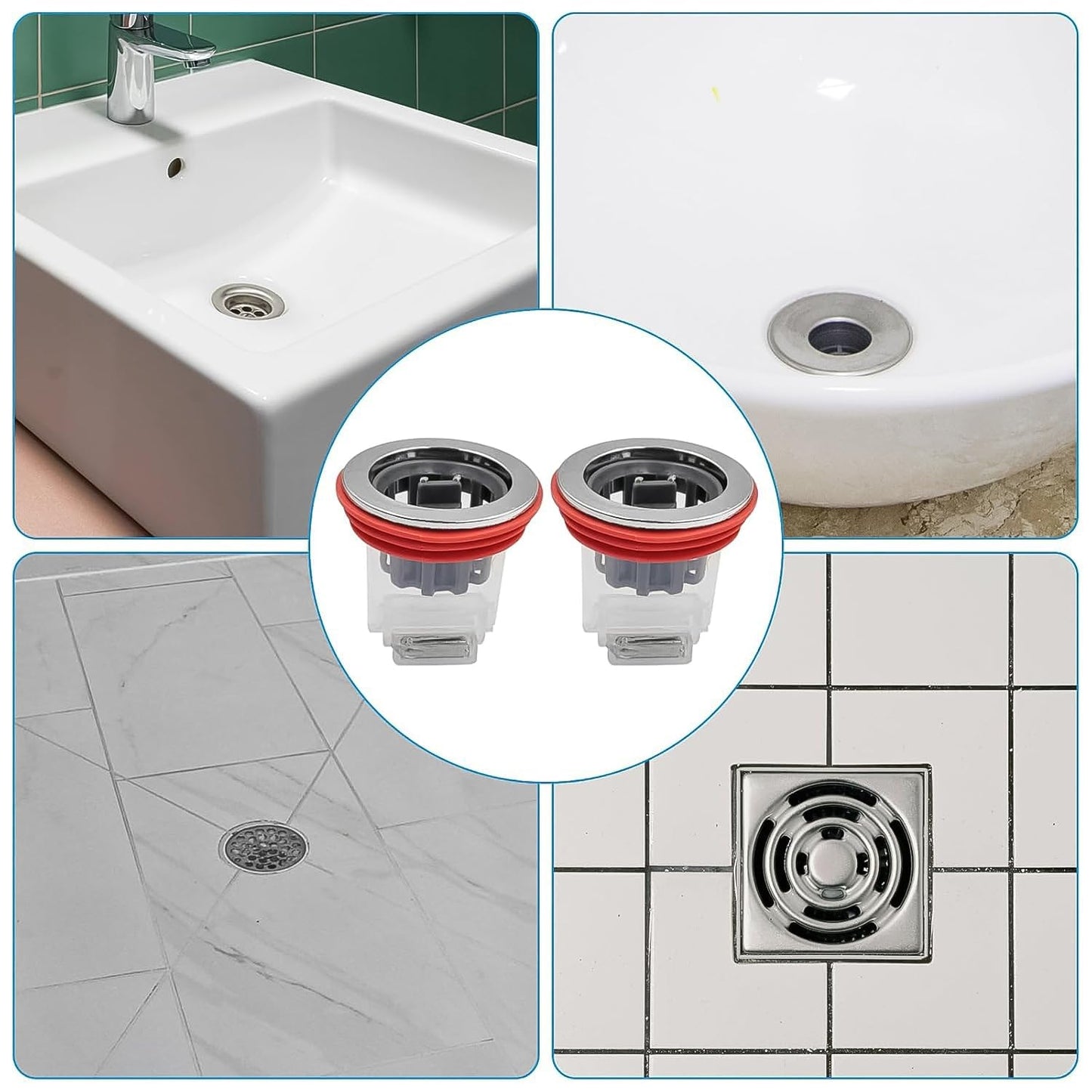 Plastic Odour Proof Floor Drain Sink Drain | Anti-Smell Drain Cover for Toilet, Bathroom & Kitchen (1 Pc) | Easy Install | NISHU Superstores