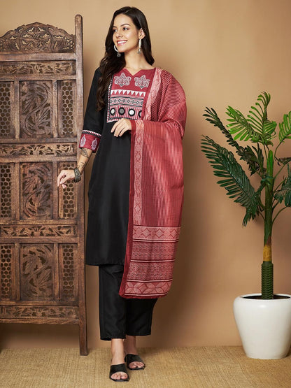 Women Printed Straight Kurta Pant & Dupatta Set – Stylish Ethnic Wear | NISHU Superstores