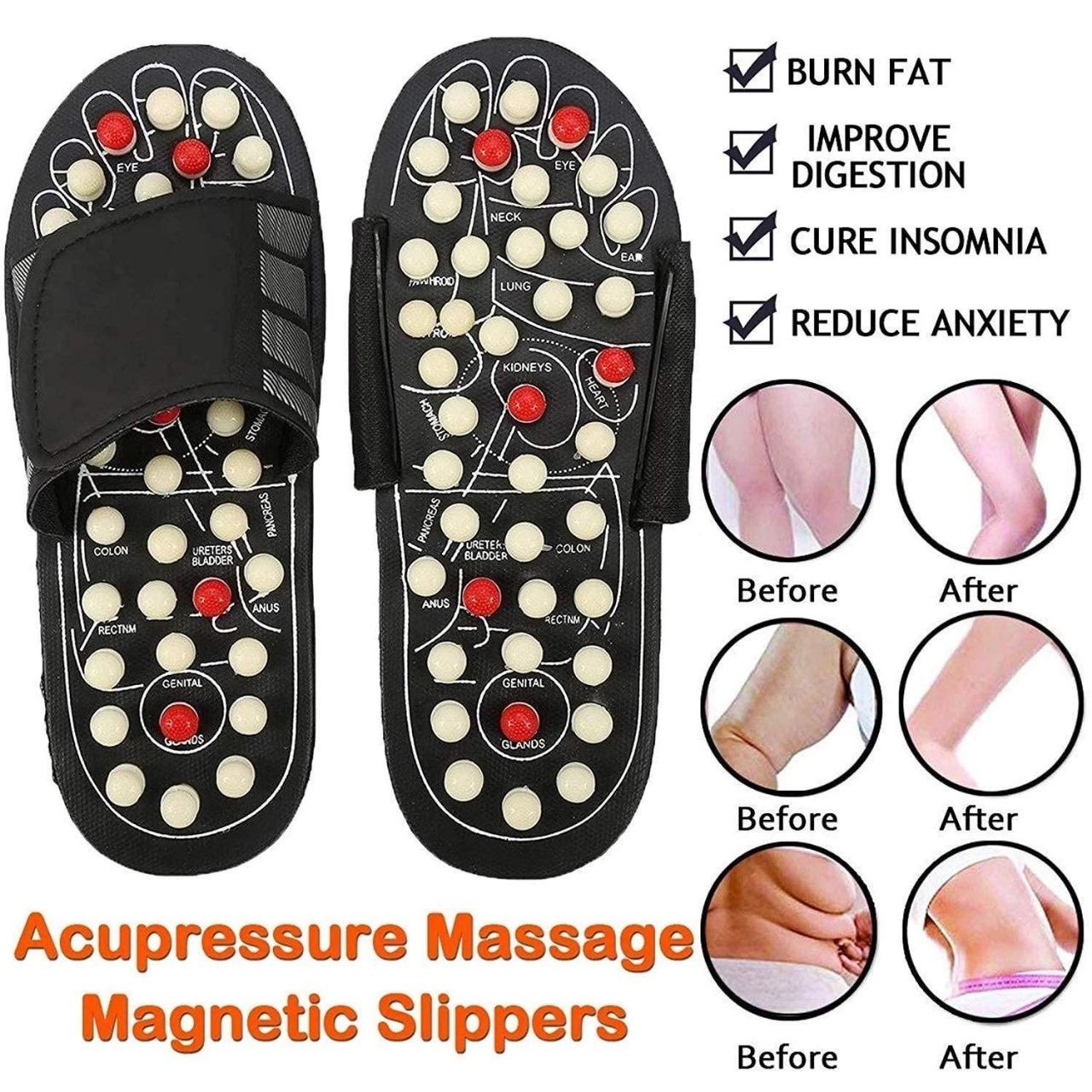 Acupressure & Magnetic Therapy Paduka Slippers – Full Body Blood Circulation for Men & Women | NISHU Superstores