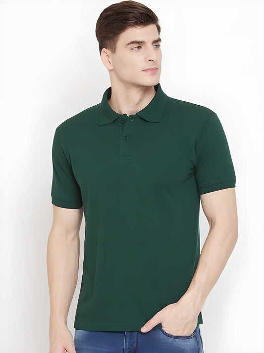 Cotton Blend Solid Half Sleeves Men’s Polo T-Shirt – Classic Comfort Wear | NISHU Superstores