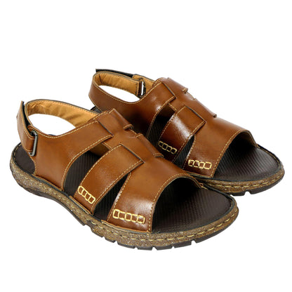 AM PM Men’s Daily Wear Leather Sandals – Comfort & Style Combined | NISHU Superstores