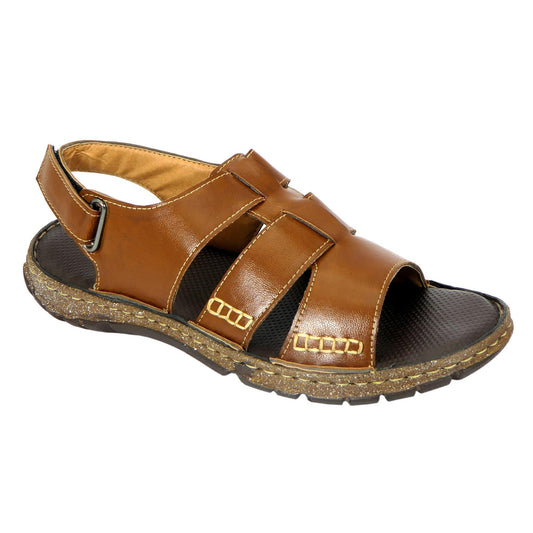 AM PM Men’s Daily Wear Leather Sandals – Comfort & Style Combined | NISHU Superstores