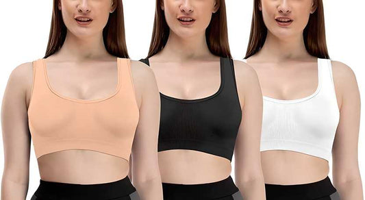Women's Multicolor Air Bra – Pack of 3 Free Size | Breathable Comfort | NISHU Superstores