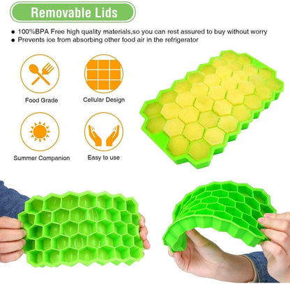 Ice Cube Maker Tray (Pack of 2) – Easy Release & Stackable Design | NISHU Superstores