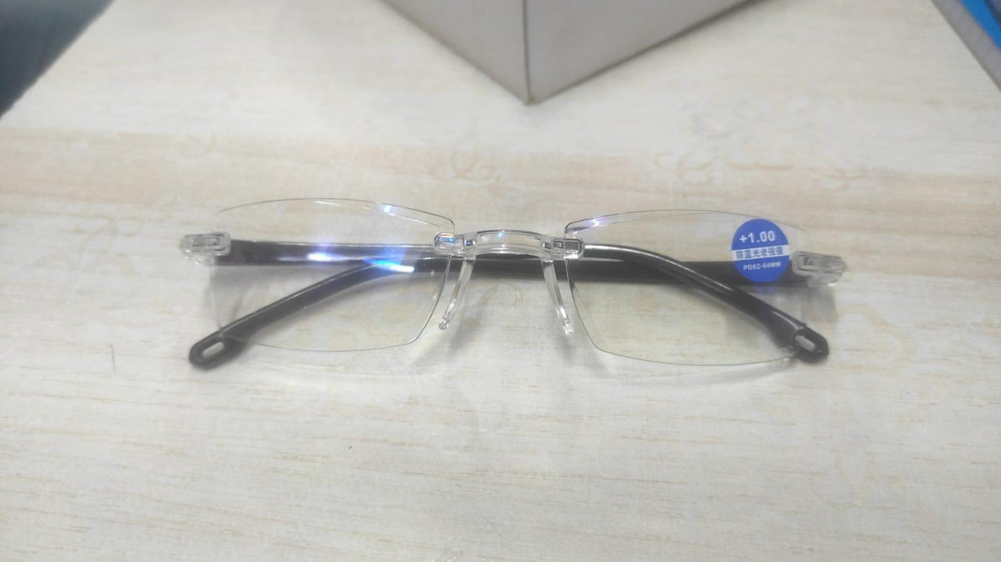 Progressive Anti-Blue Reading Glasses +2.5 | Dual-Use Far & Near Vision | NISHU Superstores