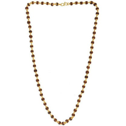 Gold-Plated Rudraksha Mala – Spiritual & Elegant Divine Necklace | NISHU Superstores