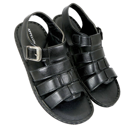 AM PM Men’s Daily Wear Leather Sandals – Comfort & Style Combined | NISHU Superstores