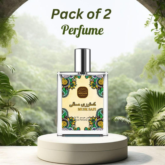 Musk Safi Pure Perfume Oil 50ML (Pack of 2) - Long-Lasting Fragrance | NISHU Superstores