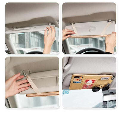 Car Styling Visor Organizer – Auto Sun Visor Storage Pouch for Cards, Pens & Essentials | NISHU Superstores