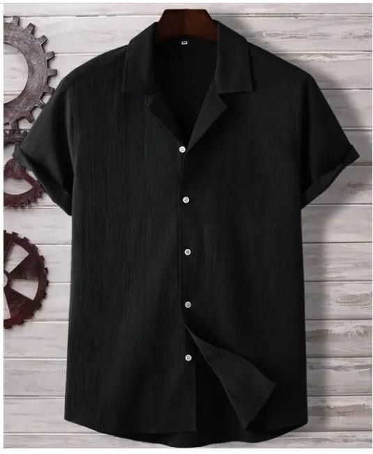 Men's Ice Silk Quick-Drying Shirt – Breathable & Lightweight Black Summer Wear | NISHU Superstores