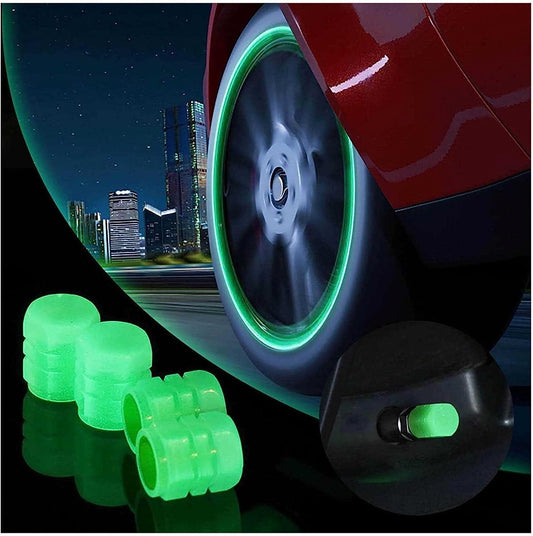 Radium Valve Caps for Car/Bike Tyres (Pack of 4) – Neon Glow Air Covers | NISHU Superstores