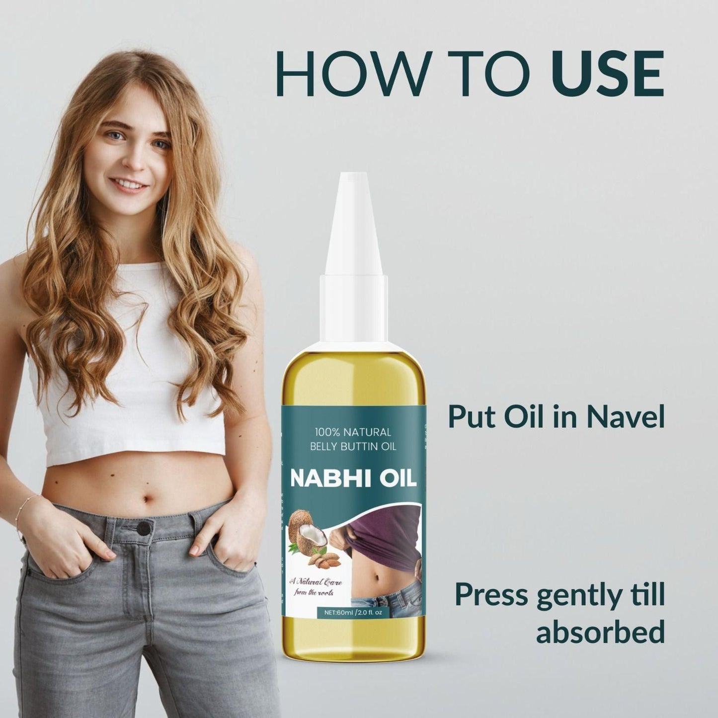 Natural Belly Button Oil 60ml – Ayurvedic Nabi Oil for Glow & Wellness | NISHU Superstores