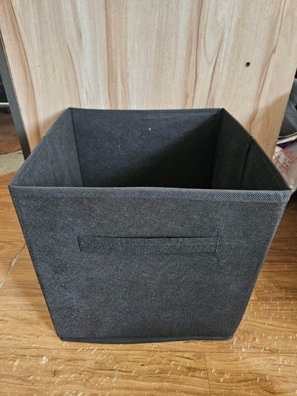 Fabric Storage Basket Organizer Box – Open Design, Black (Pack of 2) | NISHU Superstores