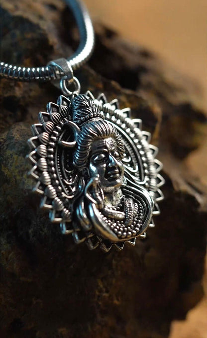 Lord Shiva Pendant with Snake Chain – Spiritual Jewelry for Men & Women | NISHU Superstores