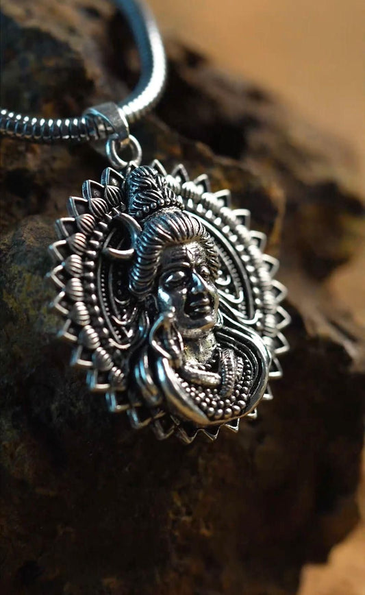 Lord Shiva Pendant with Snake Chain – Spiritual Jewelry for Men & Women | NISHU Superstores