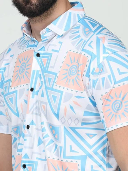 Men's Printed Rayon Shirt | Half Sleeves | Soft & Stylish | NISHU Superstores
