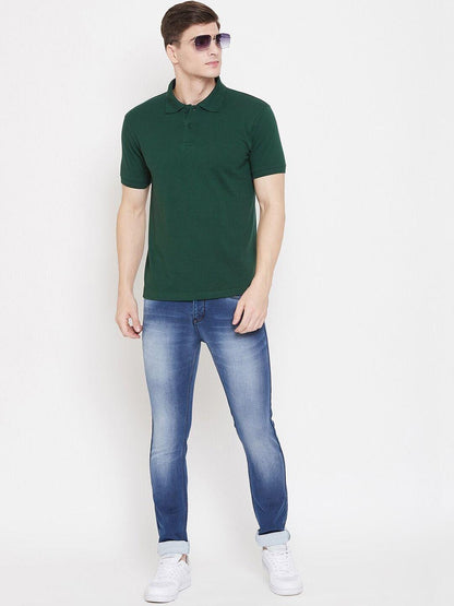 Cotton Blend Solid Half Sleeves Men’s Polo T-Shirt – Classic Comfort Wear | NISHU Superstores