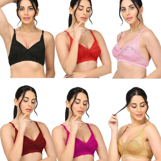 Girls Full Coverage Non-Padded Net Bra – Comfortable Daily Wear (Pack of 2) | NISHU Superstores