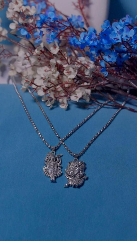 Krishna & Shreenathji Pendant with Chain | Buy 1 Get 1 Free | NISHU Superstores
