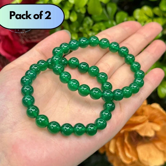 Green Jade Bracelet (Pack of 2) – Natural Healing Crystal Bracelets | NISHU Superstores