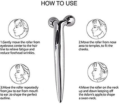 3D Y Shape Face Roller – Mini 360° Rotating Massager for Skin Tightening & Glow | NISHU Superstores