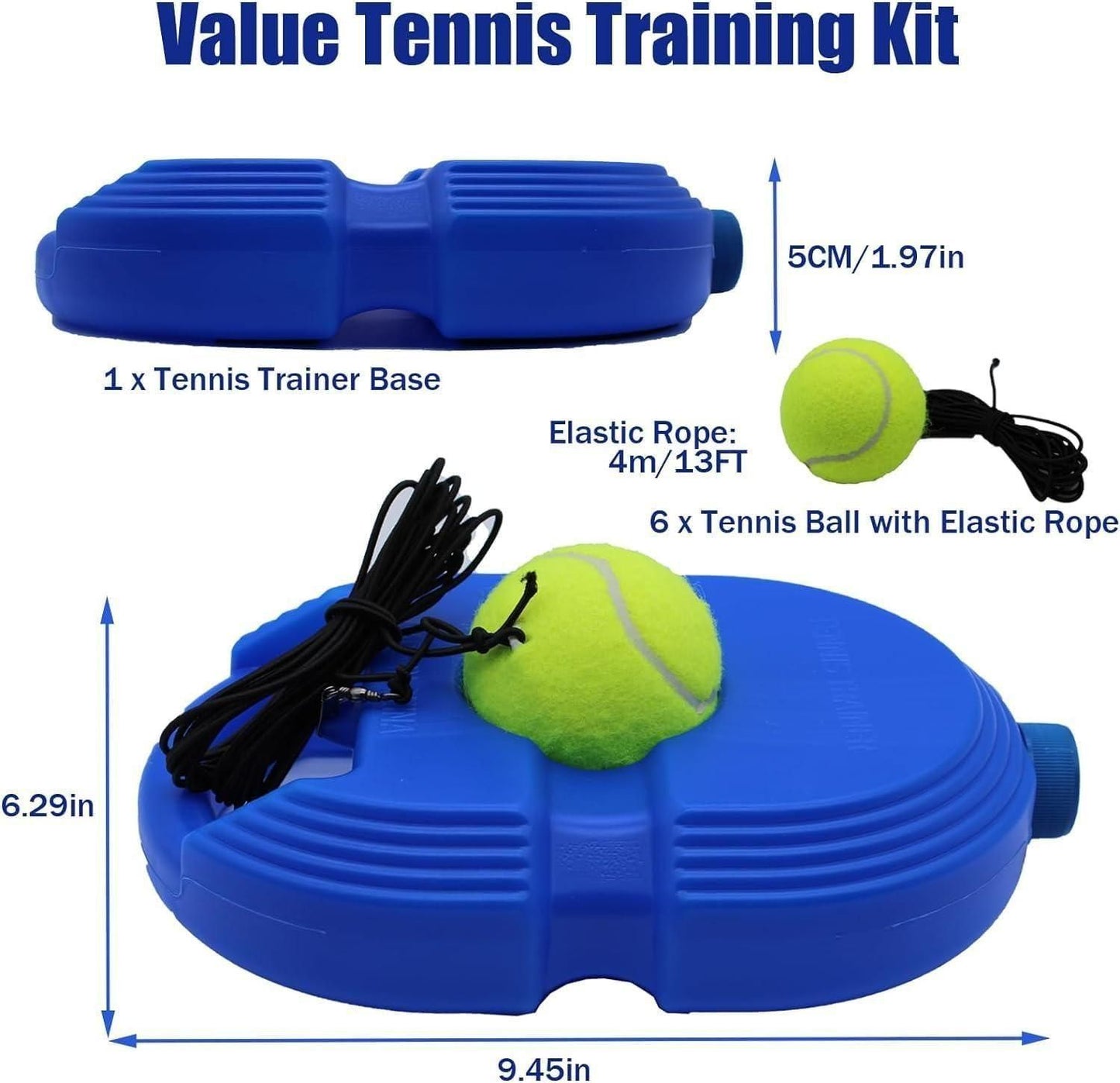Solo Tennis Trainer Rebound Ball with String – Self Practice Tool for Beginners & Pros | NISHU Superstores