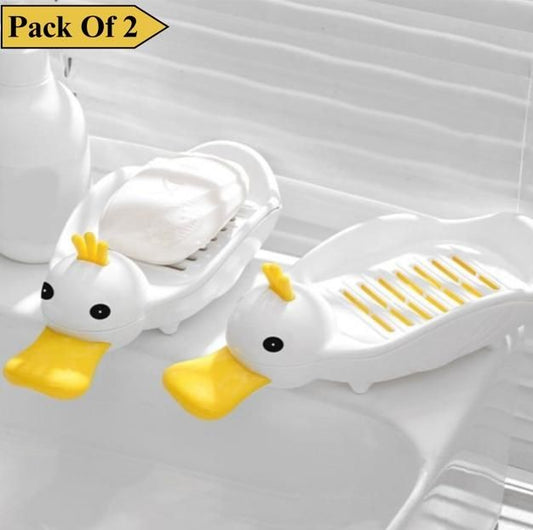 Self Draining Soap Dish Holder – Plastic Soap Tray (Pack of 2) | NISHU Superstores