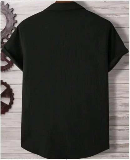 Men's Ice Silk Quick-Drying Shirt – Breathable & Lightweight Black Summer Wear | NISHU Superstores