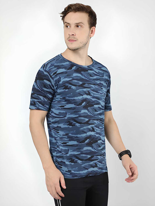 Cotton Printed Half Sleeves Men's Round Neck T-Shirt – Cool & Casual | NISHU Superstores