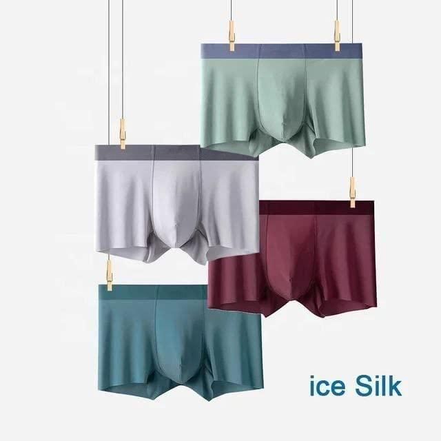 Men’s Ice Silk Briefs Boxers (Pack of 3) – Ultra Soft & Breathable Innerwear | NISHU Superstores