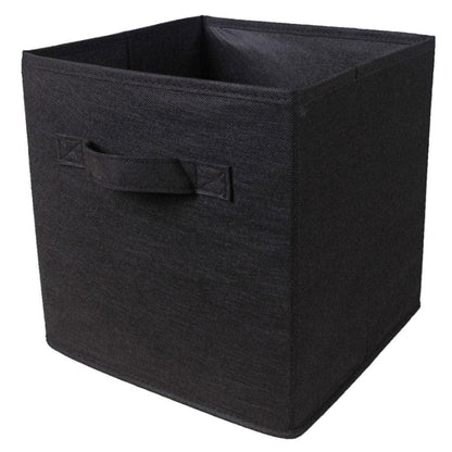 Fabric Storage Basket Organizer Box – Open Design, Black (Pack of 2) | NISHU Superstores