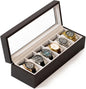 Wood Watch Box Organizer with Glass Display – Elegant Storage Case for Watches | NISHU Superstores