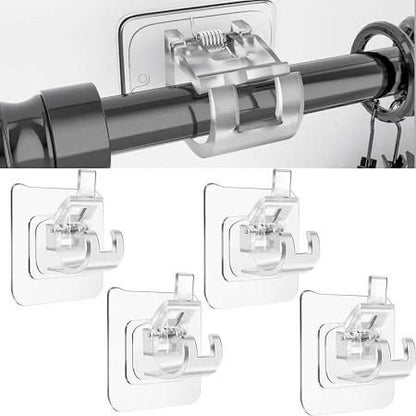 Self Adhesive Rod Clips Hook – Pack of 6 | Easy Curtain & Rod Fixing | NISHU Superstores