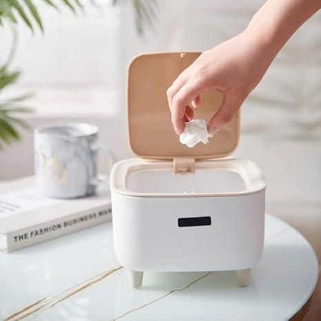 Classy Desktop Push Button Trash Bin – Mini Table Dustbin for Office & Home | NISHU Superstores