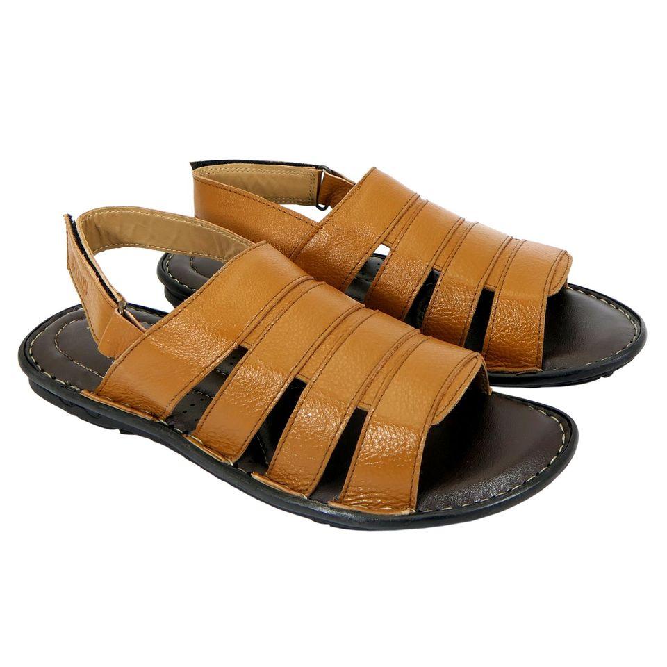 AM PM Men’s Daily Wear Leather Sandals – Comfort & Style Combined | NISHU Superstores