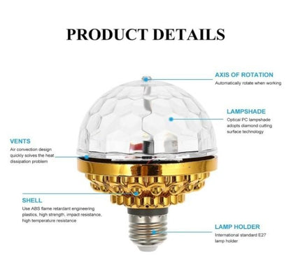 Rotating Magic Ball Light with Lamp Holder – Party & Stage Lighting Set | NISHU Superstores