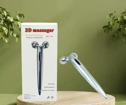 3D 360° Face Massage Roller | Mini Long Handle Massager for Skin Glow – NISHU Superstores
